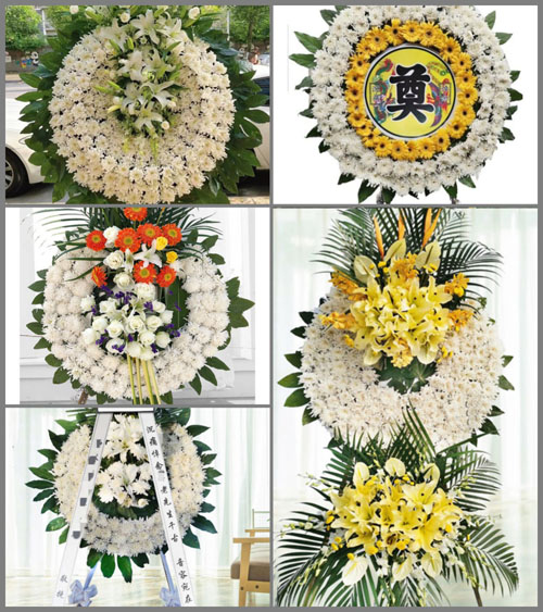 山东青岛黄岛区大村镇斜屋村花圈速递